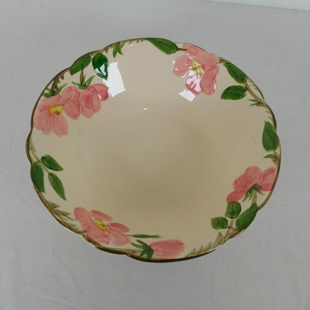 Franciscan Desert Rose 9 in Vegetable Bowl Scalloped Edge 1958 USA Backstamp